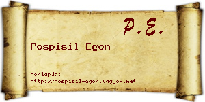 Pospisil Egon névjegykártya